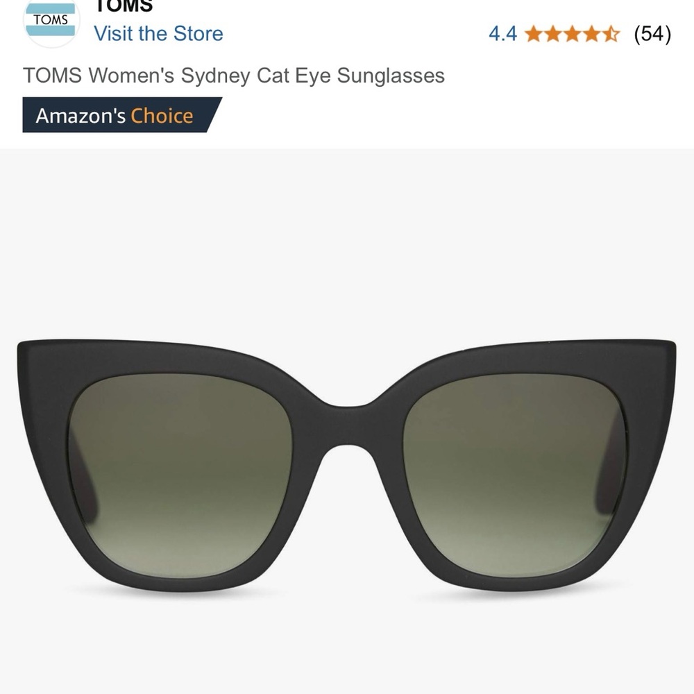 TOMS Women's Black Cat Eye Sunglasses